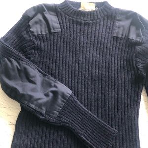 Bridgedale UK Navy blue wool sweater, size M - unisex